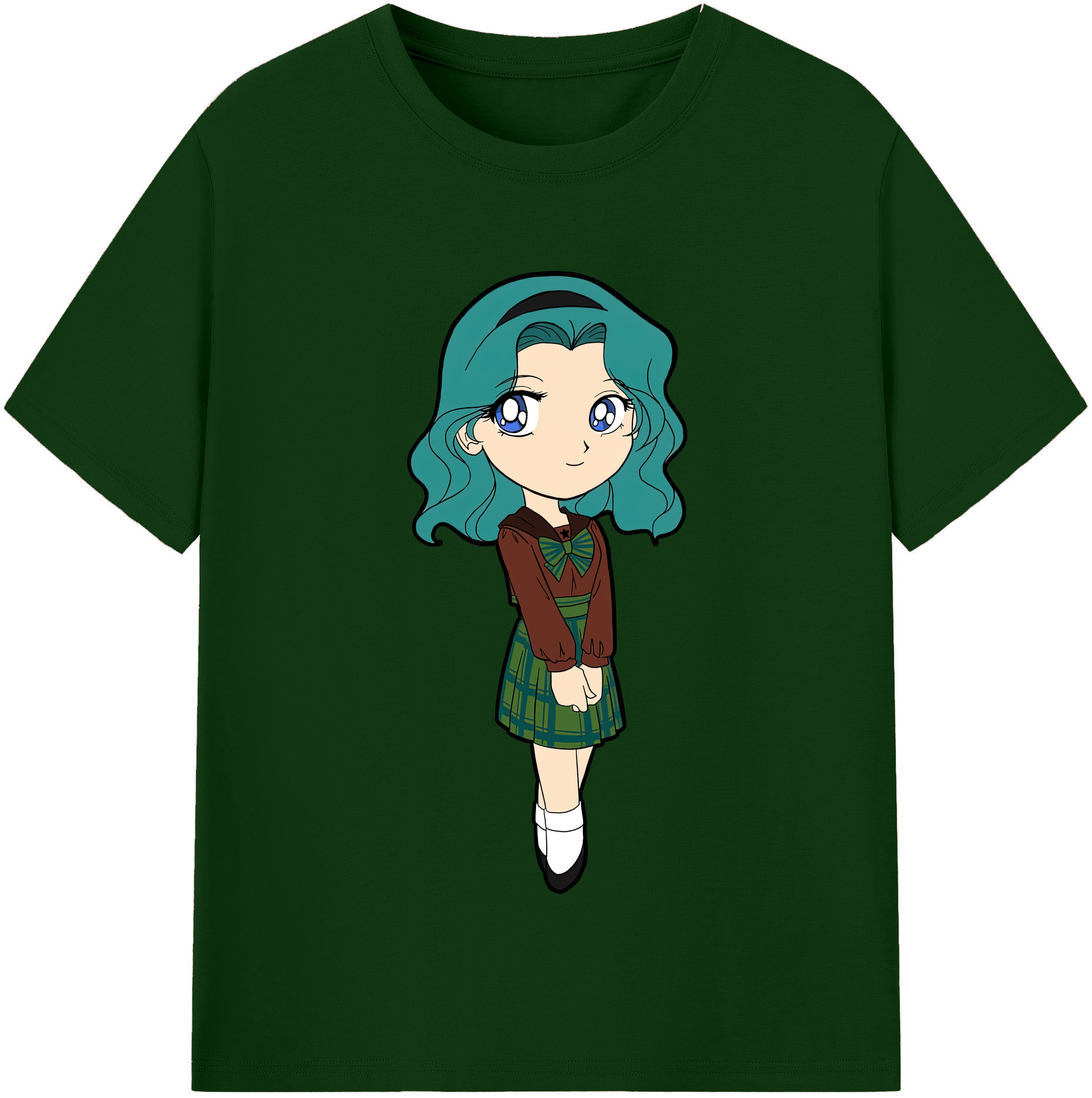 （画像用） 美少女戦士セーラームーン 海王 みちる（かいおう みちる） Sailor Moon Kaiou Michiru 綿100％半袖Tシャツ（フロントプリント）